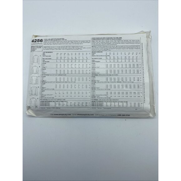 Simplicity 4256 Pattern Jacket Coat Size 6 8 10 12 14 Uncut Threads Magazine - Picture 2 of 6